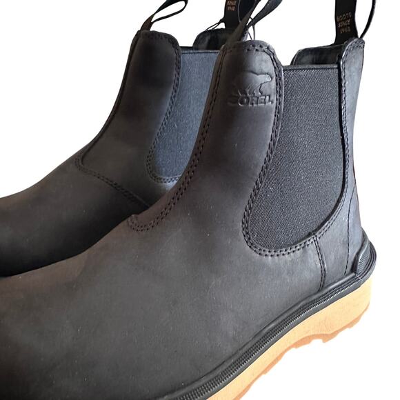 Sorel hi-line chelsea bootie waterproof boots black lug - Picture 6 of 7